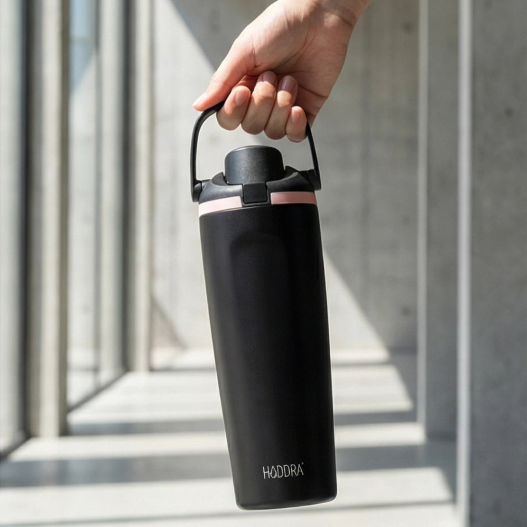 Garrafa Térmica 900ml com Alça e Tampa Antivazamento - H900 Preto