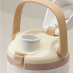 Garrafa Térmica 900ml com Alça e Tampa Antivazamento - H900 Creme