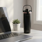 Garrafa Térmica 900ml com Alça e Tampa Antivazamento - H900 Preto