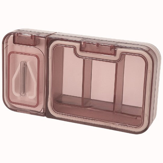 Porta Comprimidos 3 in 1 com Cortador e Macerador | Rosa