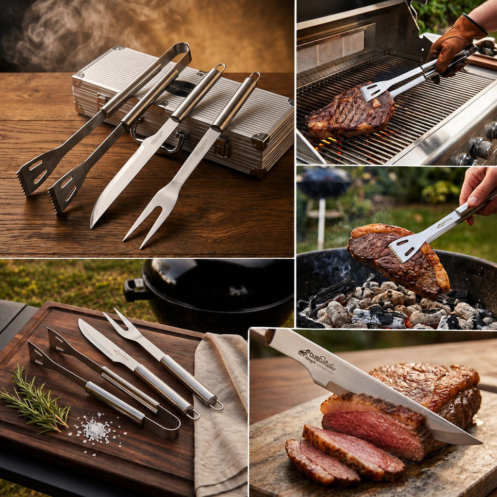 Kit Churrasco 3 Peças Com Maleta de Alumínio | Kit 10 unidades