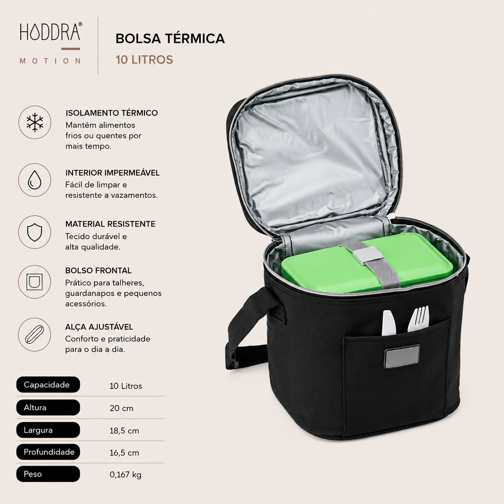 Bolsa Térmica HIDDRA 10L | Preto