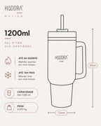 Copo Térmico Hiddra 1200ml - H520 Preto