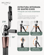Tripé para Celular Inteligente de 1.70m com Rotação 360° e Rastreamento Facial
