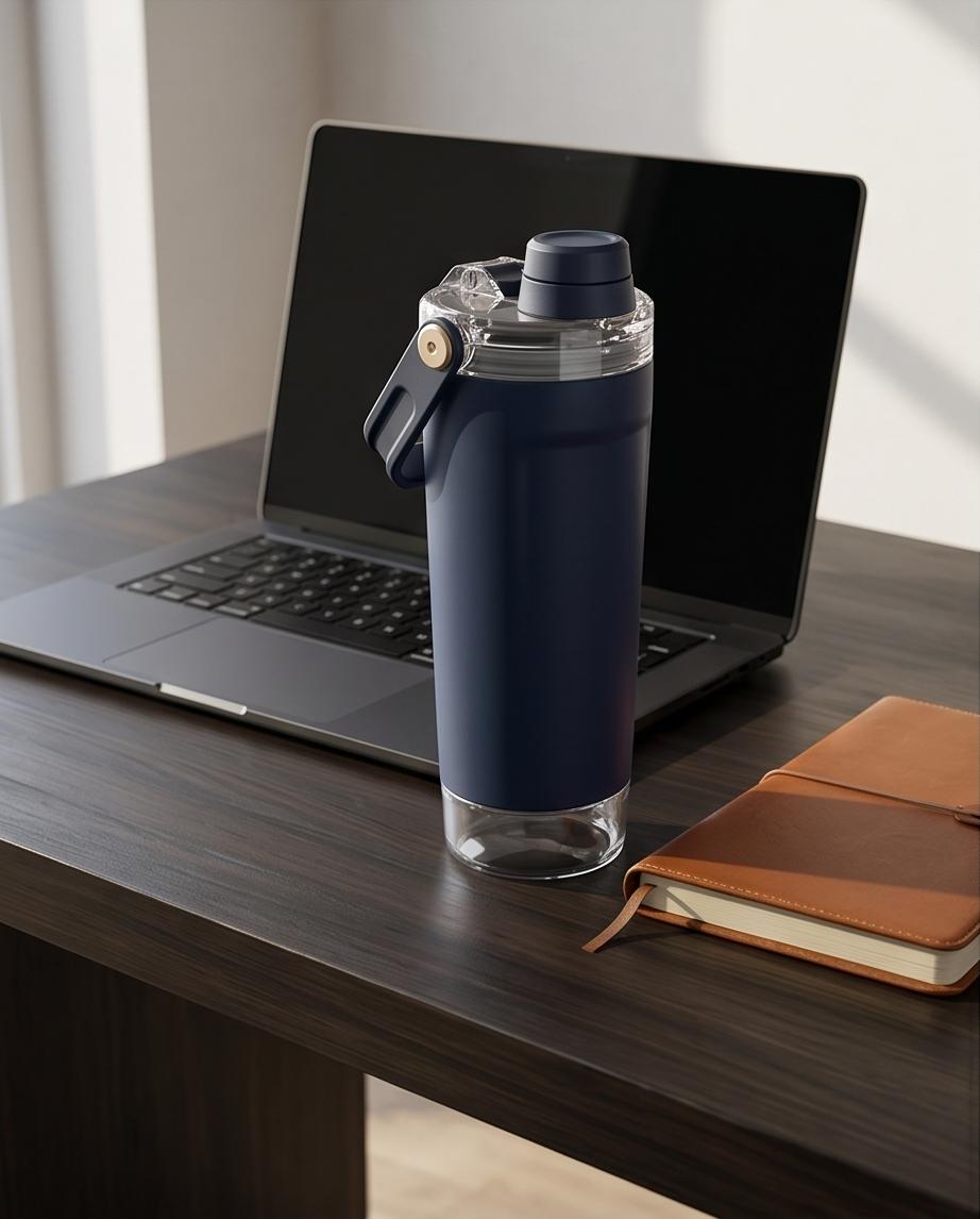 Coqueteleira Térmica Hiddra Element 600ml - HC720 Azul Escuro
