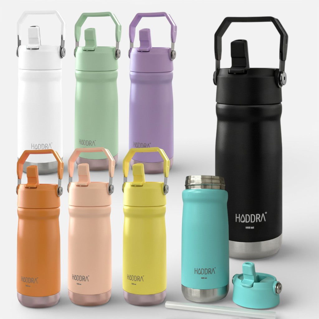 Garrafa Térmica Hiddra 550mL com Canudo | Laranja