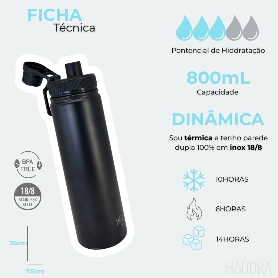 Garrafa Térmica Hiddra 800ml - H800 ROXO