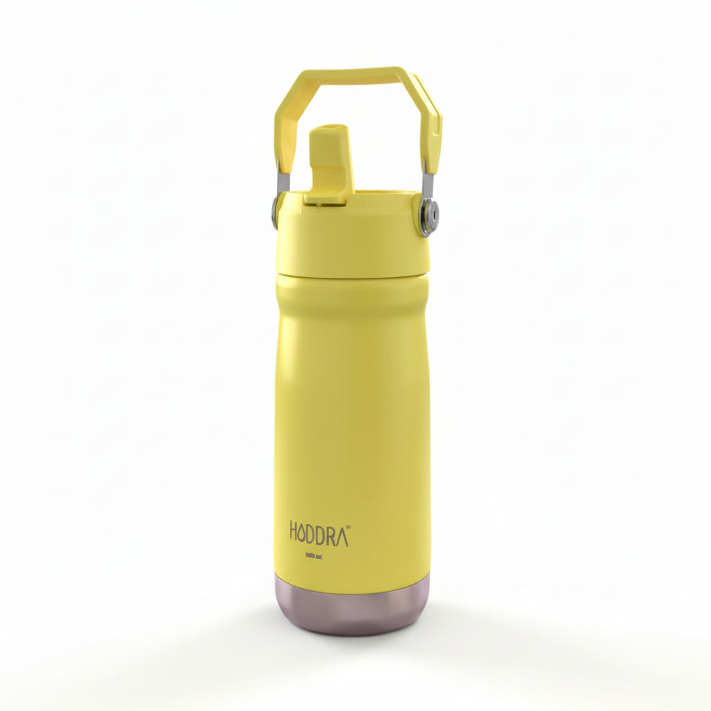 Garrafa Térmica Hiddra 550mL com Canudo  | Amarelo