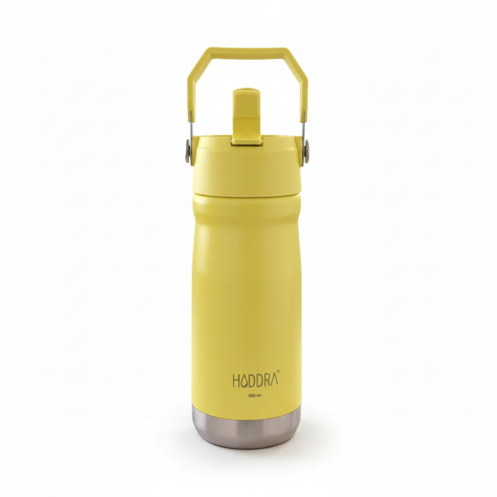 Garrafa Térmica Hiddra 550mL com Canudo  | Amarelo