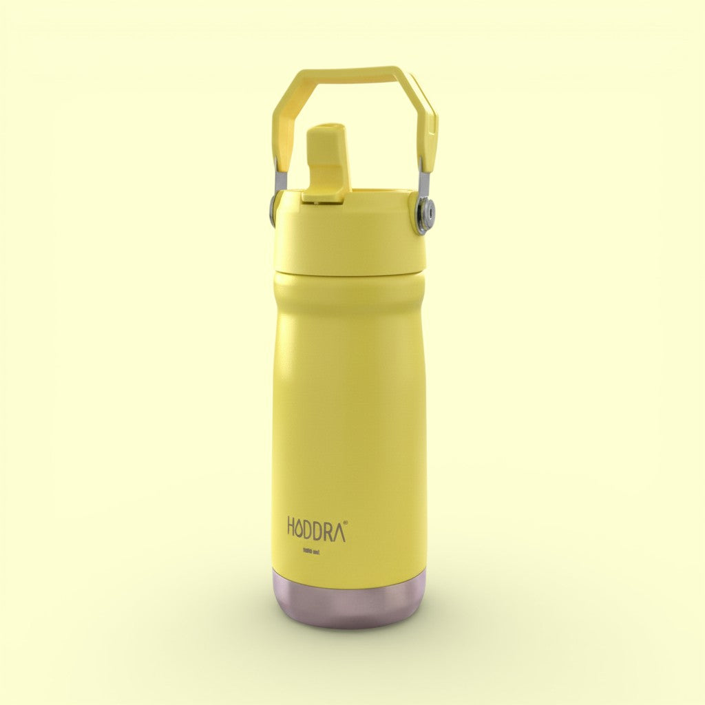 Garrafa Térmica Hiddra 550mL com Canudo  | Amarelo