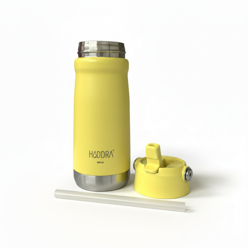 Garrafa Térmica Hiddra 550mL com Canudo  | Amarelo