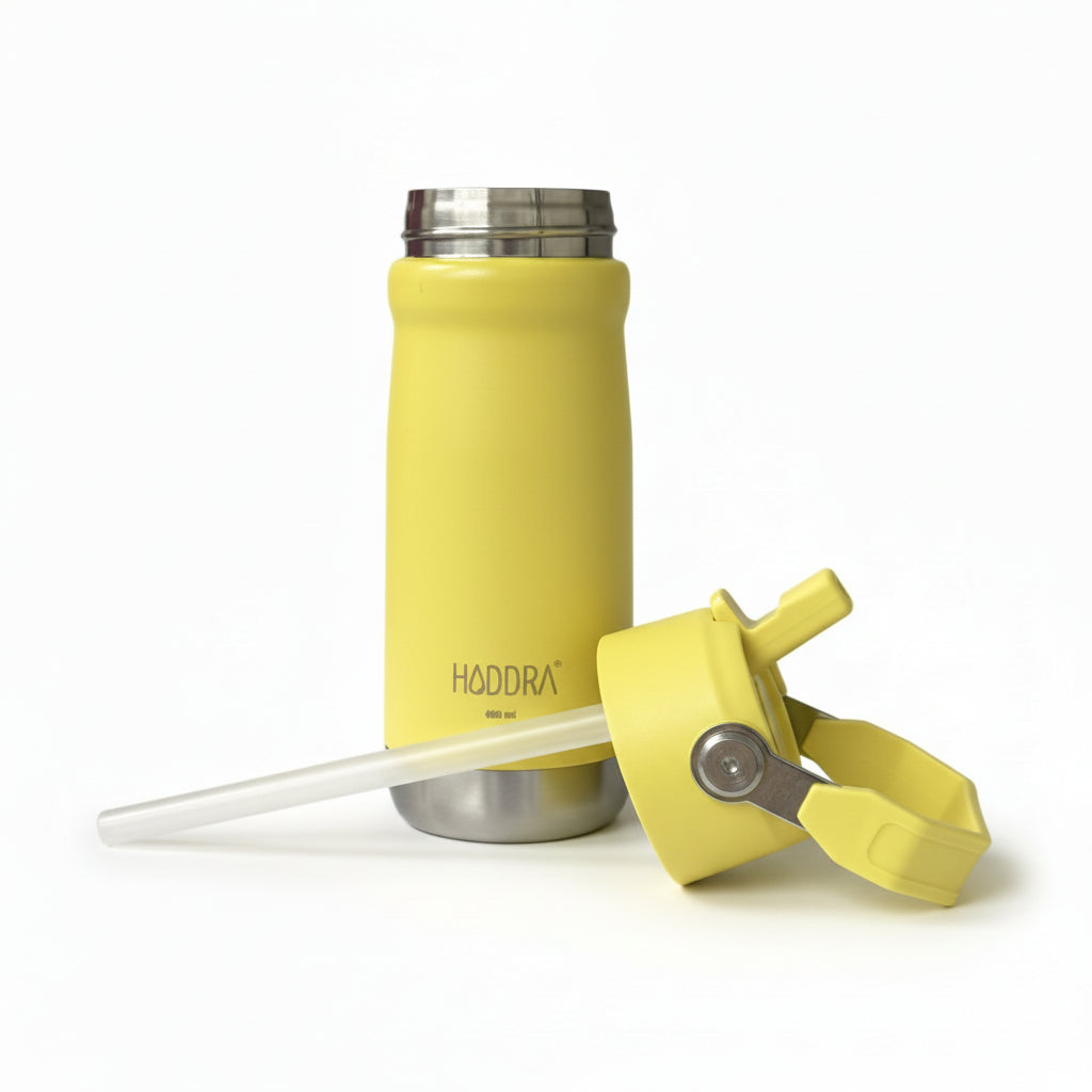 Garrafa Térmica Hiddra 550mL com Canudo  | Amarelo