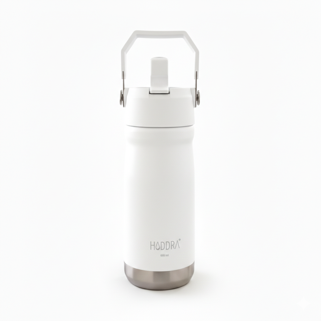Garrafa Térmica Hiddra 550mL com Canudo  | Branco