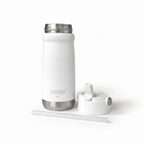 Garrafa Térmica Hiddra 550mL com Canudo  | Branco