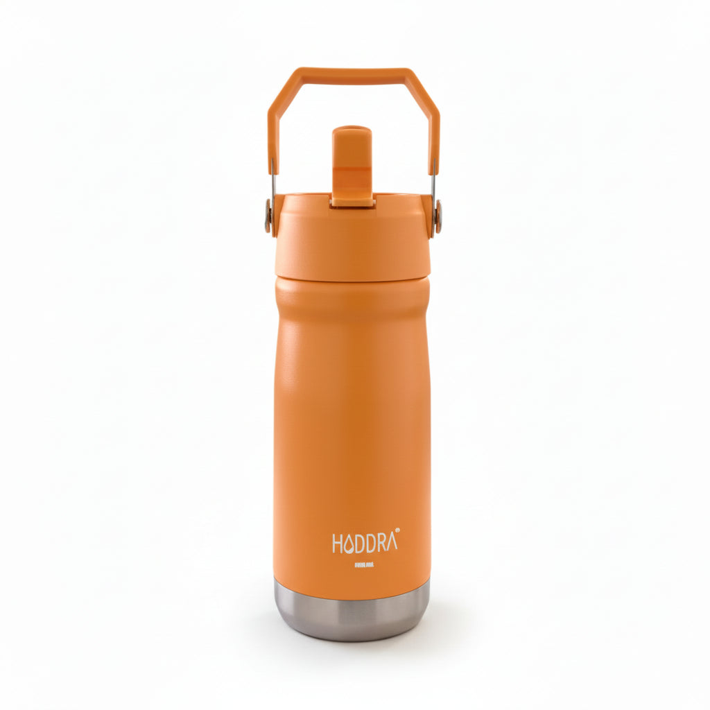 Garrafa Térmica Hiddra 550mL com Canudo  | Laranja