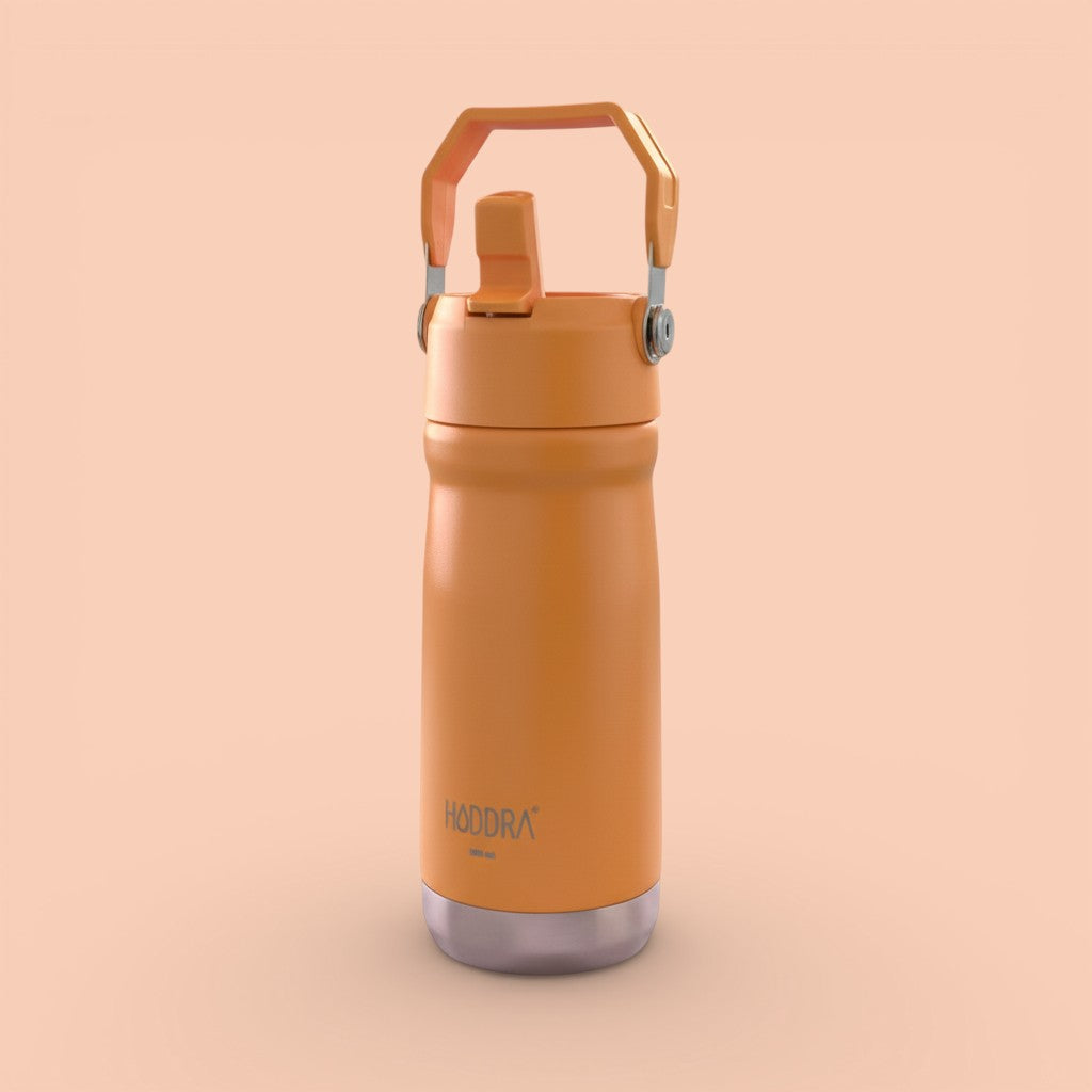 Garrafa Térmica Hiddra 550mL com Canudo  | Laranja