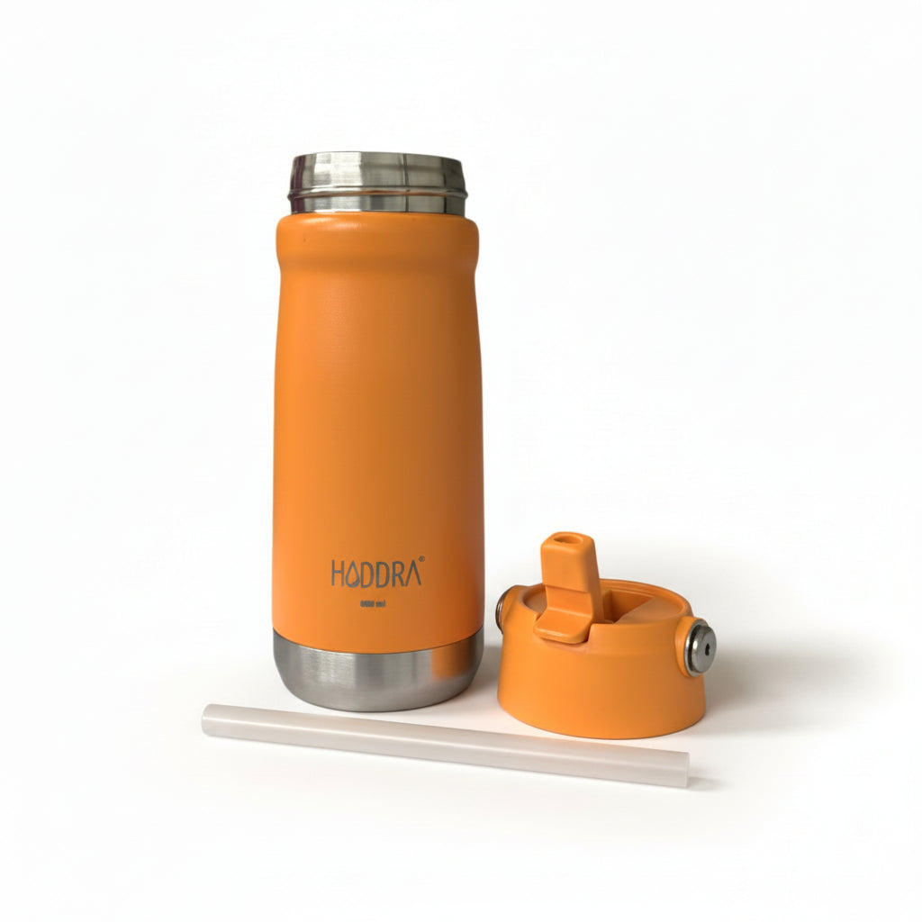 Garrafa Térmica Hiddra 550mL com Canudo  | Laranja