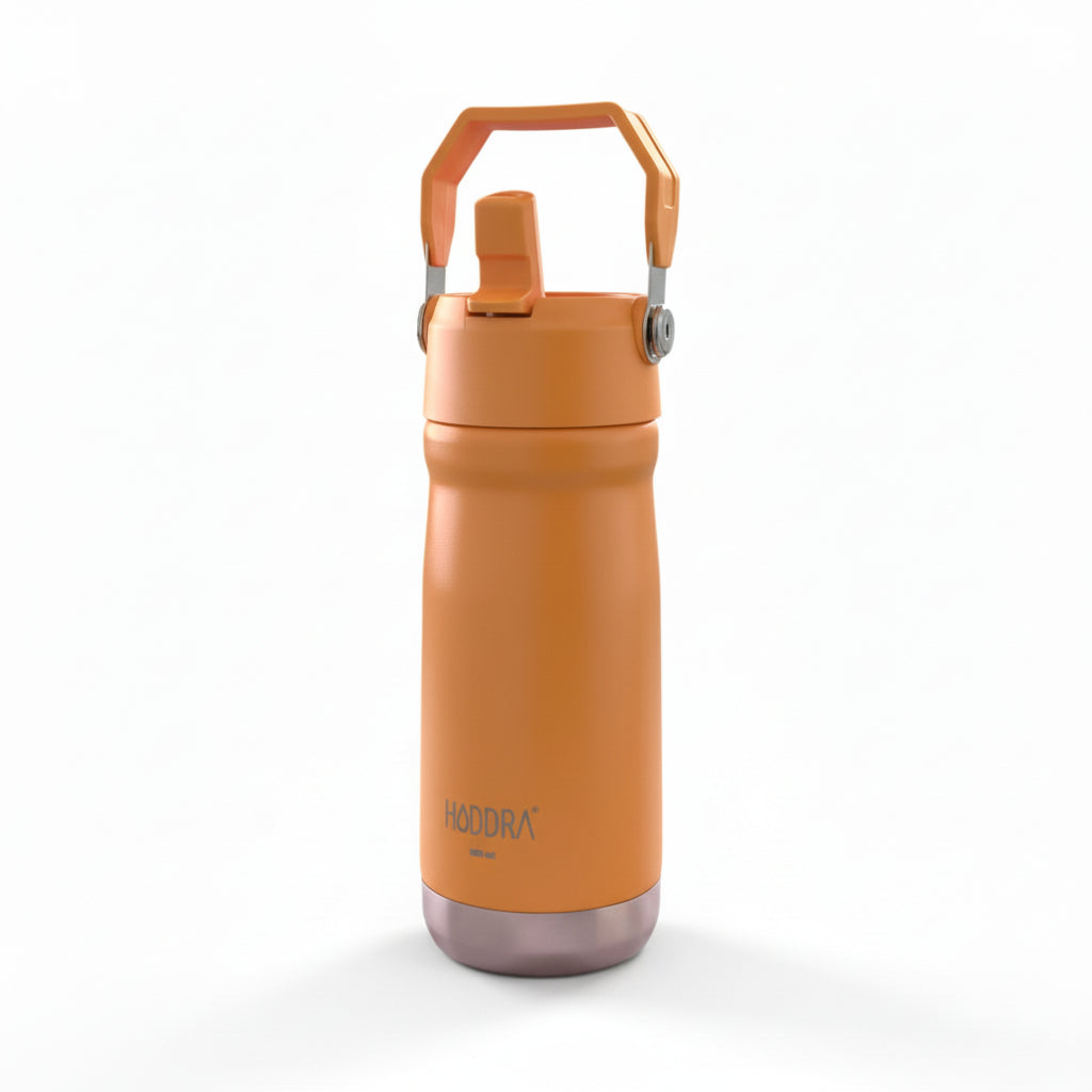 Garrafa Térmica Hiddra 550mL com Canudo  | Laranja