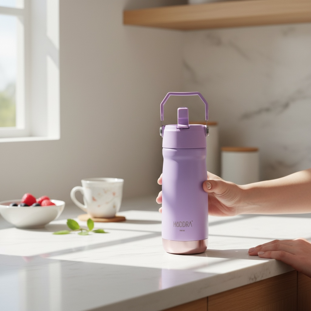 Garrafa Térmica Hiddra 550mL com Canudo  | Lilás