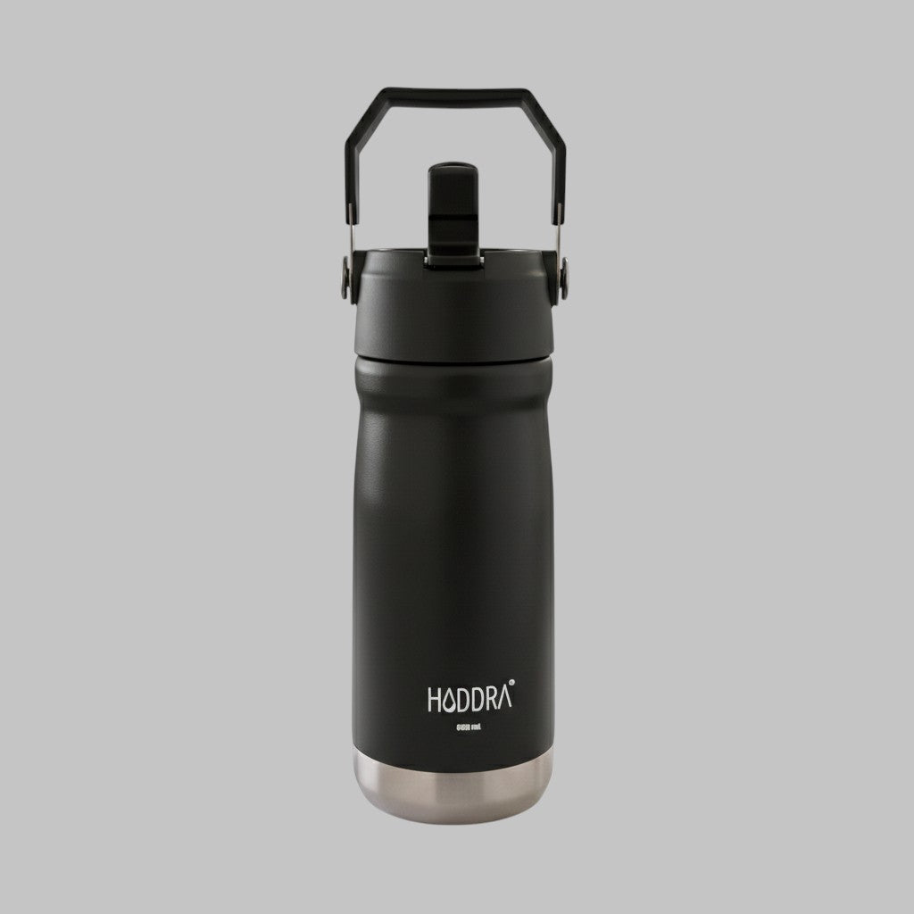 Garrafa Térmica Hiddra 550mL com Canudo  | Preto
