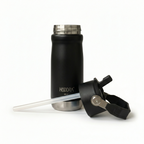 Garrafa Térmica Hiddra 550mL com Canudo  | Preto