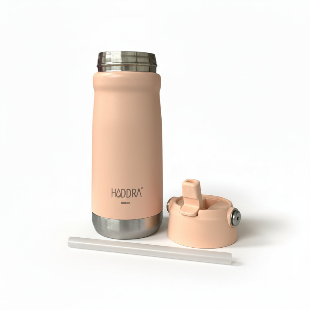 Garrafa Térmica Hiddra 550mL com Canudo  | Pêssego