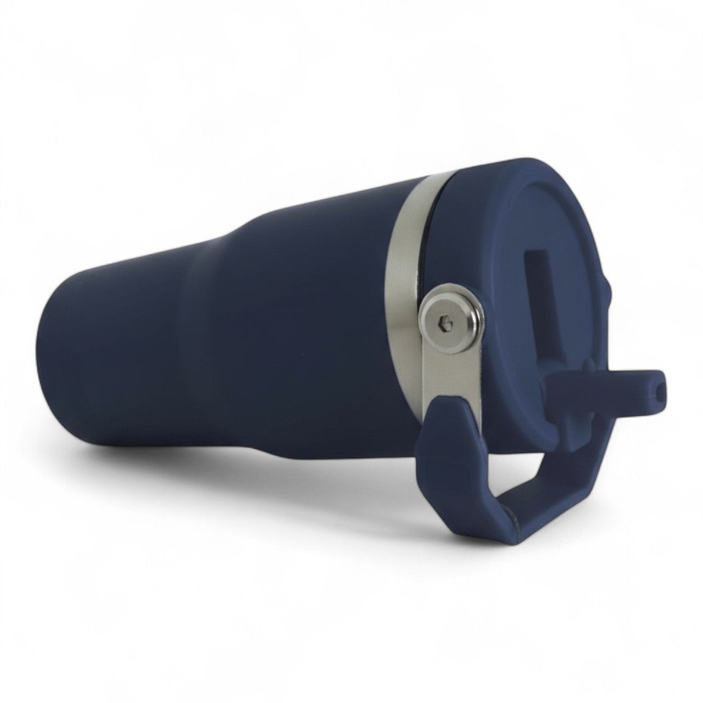 Copo Térmico Hiddra 600ml com Alça e Canudo - Azul Escuro