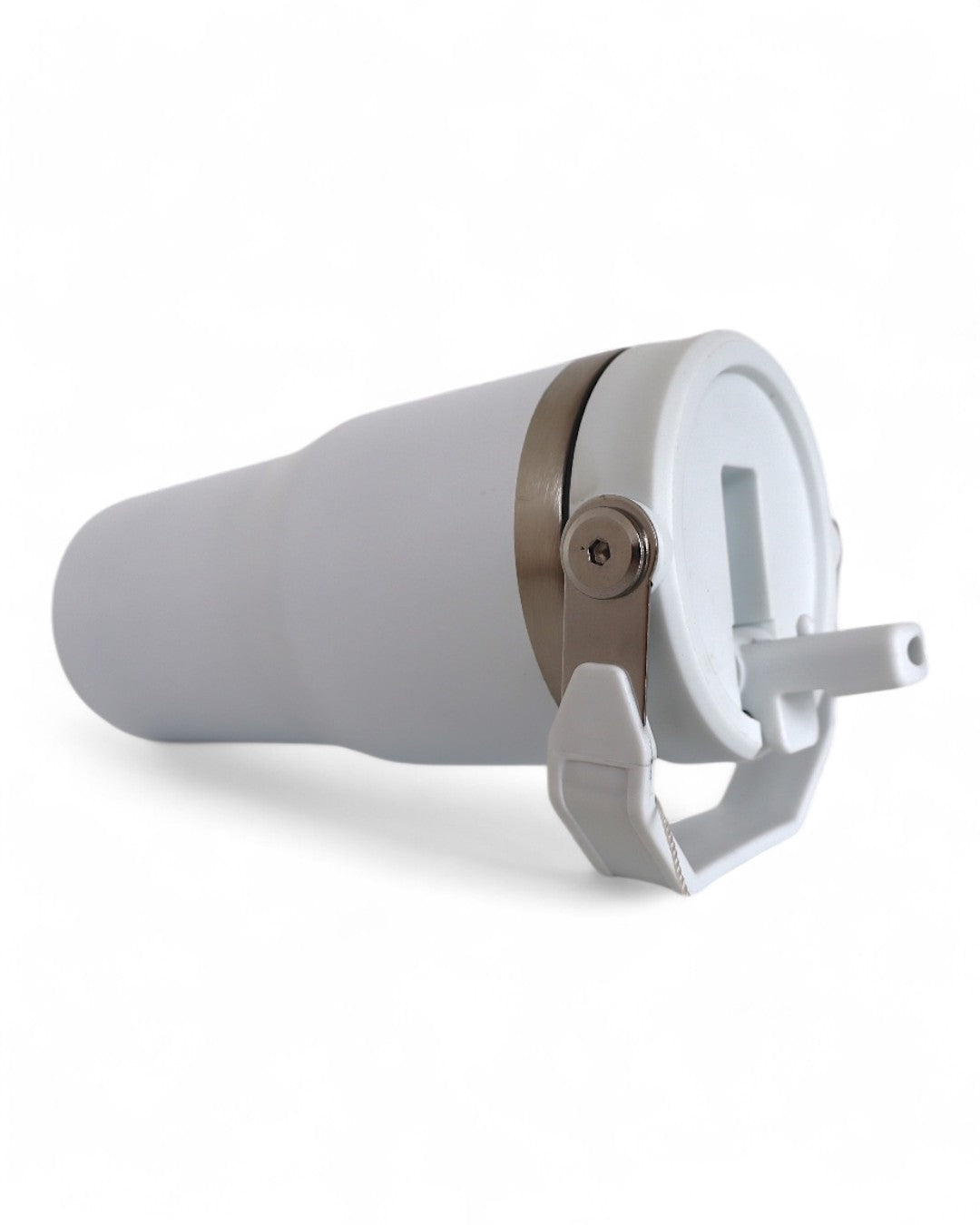 Copo Térmico Hiddra 600ml com Alça e Canudo - Branco