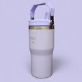 Copo Térmico Hiddra 600ml com Alça e Canudo - Lilás