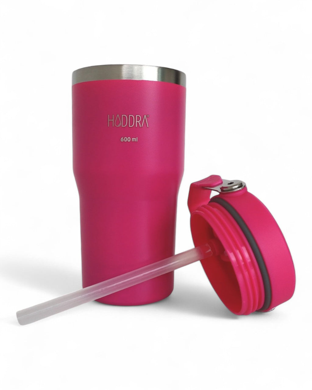 Copo Térmico Hiddra 600ml com Alça e Canudo - Pink