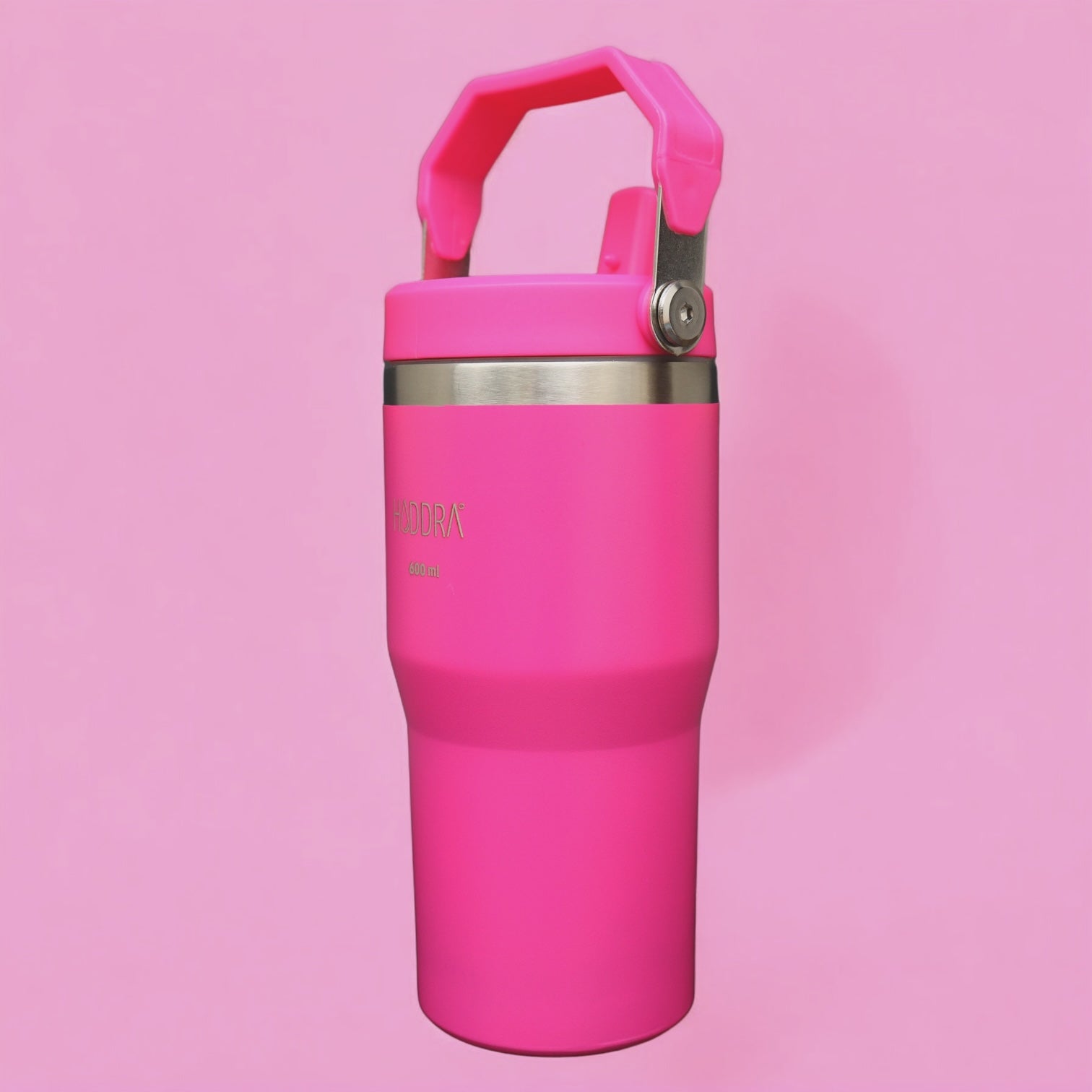 Copo Térmico Hiddra 600ml com Alça e Canudo - Pink