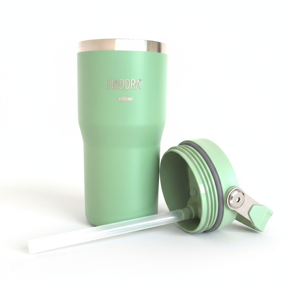 Copo Térmico Hiddra 600ml com Alça e Canudo - Verde