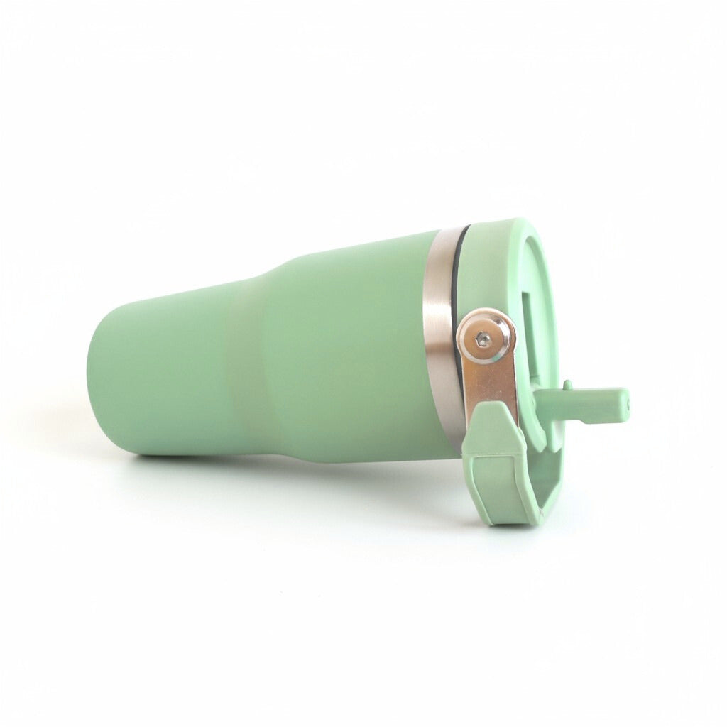 Copo Térmico Hiddra 600ml com Alça e Canudo - Verde