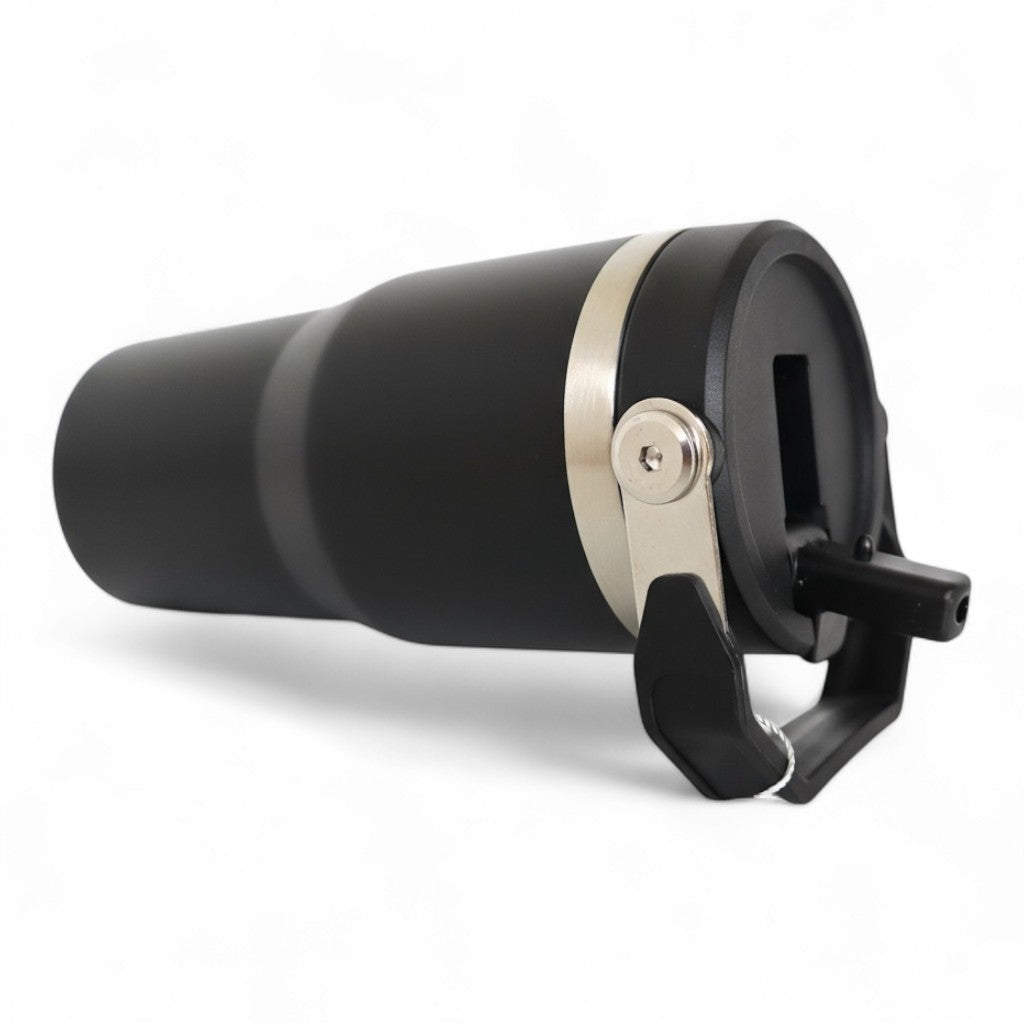 Copo Térmico Hiddra 600ml com Alça e Canudo - PRETO