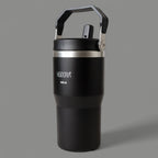 Copo Térmico Hiddra 600ml com Alça e Canudo - PRETO