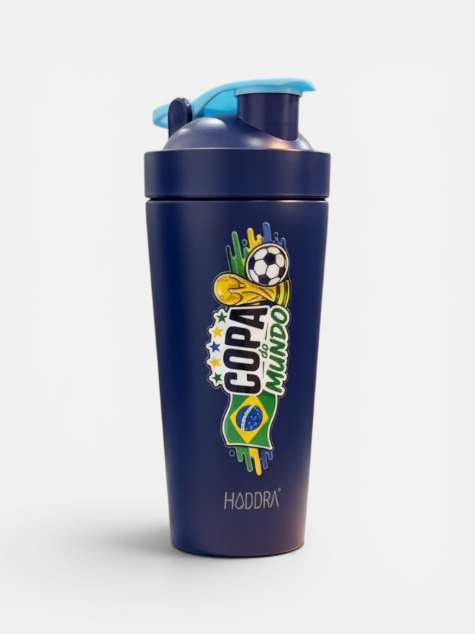 Coqueteleira Térmica com Misturador Hiddra 700ml EDIÇÃO COPA DO MUNDO - Azul