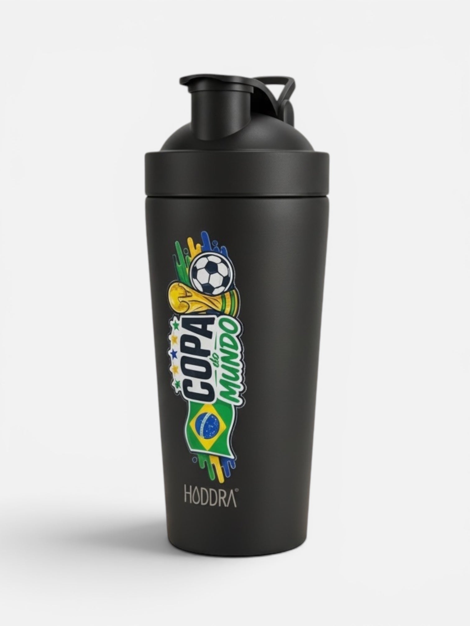 Coqueteleira Térmica com Misturador Hiddra 700ml EDIÇÃO COPA DO MUNDO - Preto
