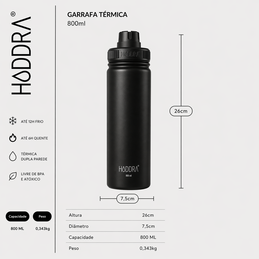 Garrafa Térmica Hiddra 800ml - H800 ROSA PINK