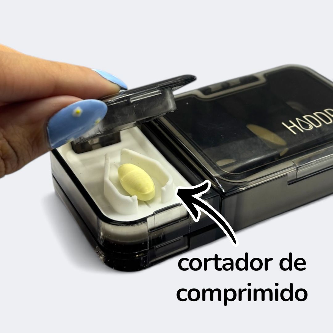 Porta Comprimidos 3 in 1 com Cortador e Macerador | Azul