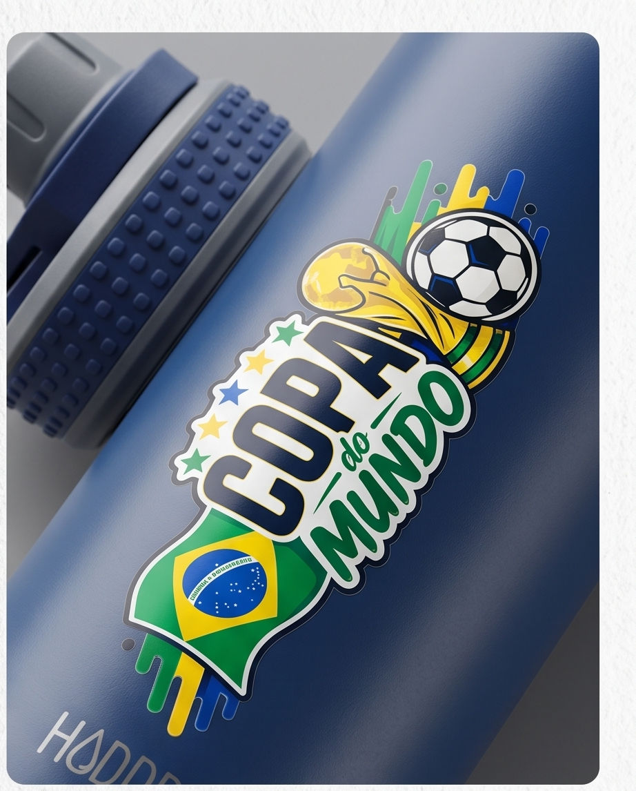 Garrafa Térmica Hiddra 850ml EDIÇÃO COPA DO MUNDO - Azul Escuro