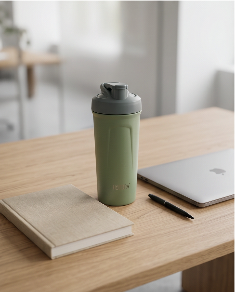 Coqueteleira Térmica Hiddra 600ml - HC610 Verde Militar