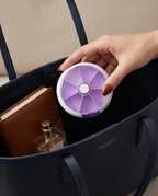 Porta Comprimidos com 7 Compartimentos Giratório | Roxo