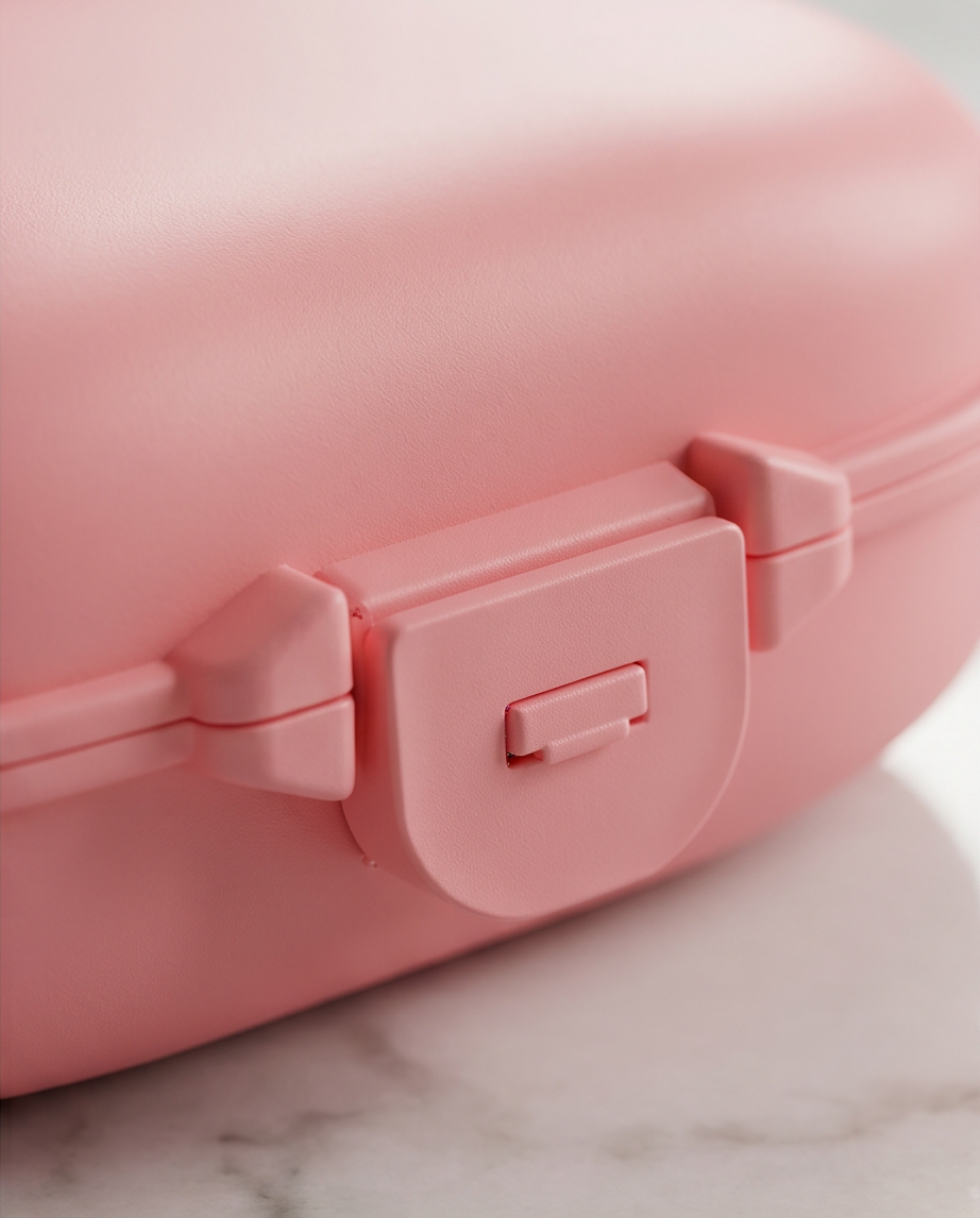 Porta Comprimidos com 4 Divisórias Removíveis | Rosa