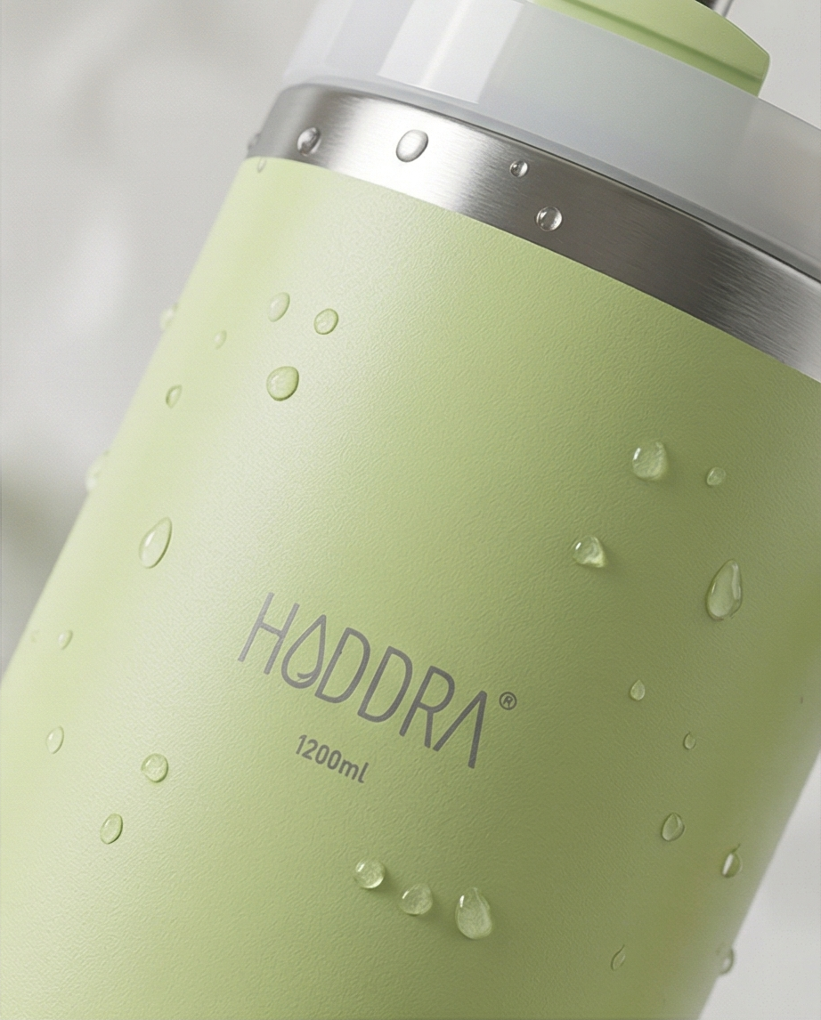Copo Térmico com Canudo INOX Hiddra 1200ml - Verde Claro