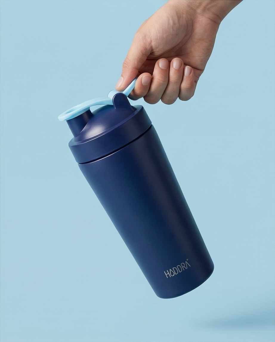 Coqueteleira Térmica com Misturador Hiddra 700ml - Azul Escuro