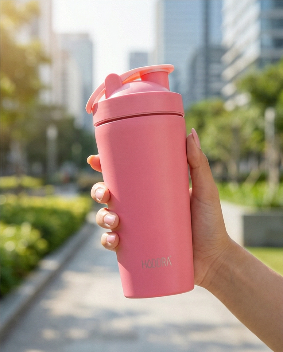 Coqueteleira Térmica com Misturador Hiddra 700ml - Rosa