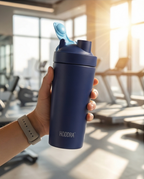 Coqueteleira Térmica com Misturador Hiddra 700ml - Azul Escuro