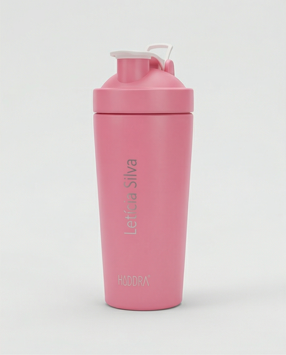 Coqueteleira Térmica com Misturador Hiddra 700ml - Rosa