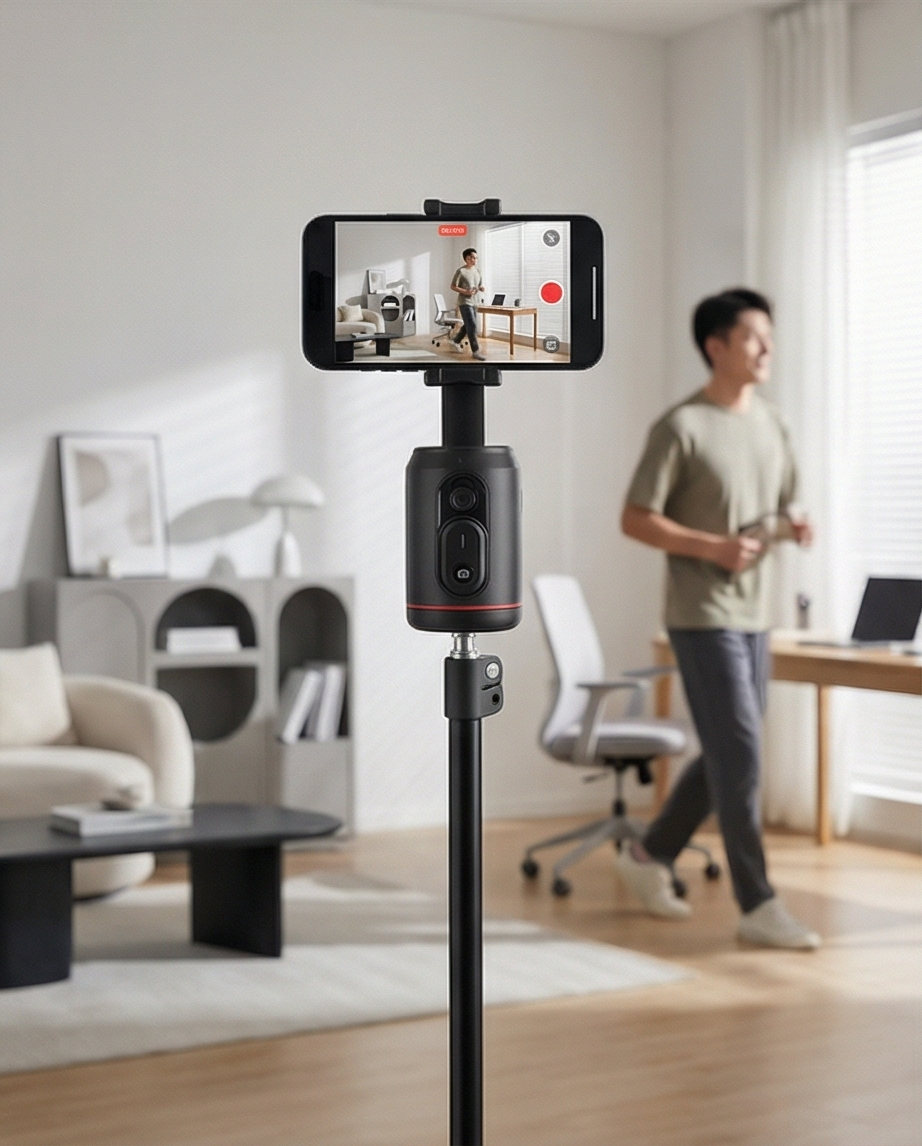 Tripé para Celular Inteligente de 1.70m com Rotação 360° e Rastreamento Facial