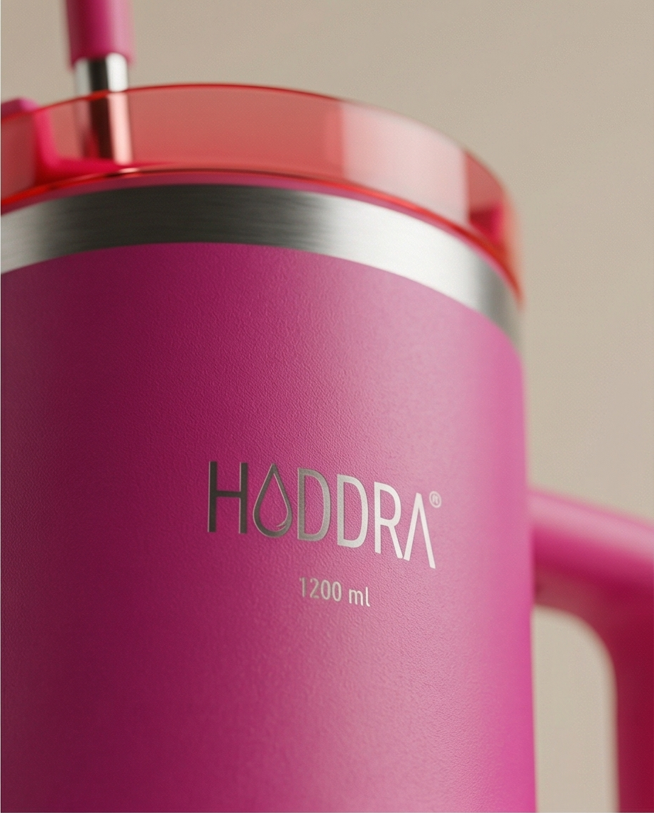 Copo Térmico com Canudo INOX Hiddra 1200ml - H580 Pink